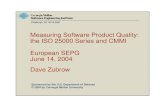 Measuring Software Product Quality: the ISO 25000 · PDF fileMeasuring Software Product Quality: the ISO 25000 Series and CMMI European SEPG June 14, 2004 ... ISO/IEC 2501n Quality