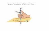 Lorentz Force Law and Right Hand Ruleswattgr11physics.weebly.com/.../8860033/jan_16_right_hand_rules_and... · Lorentz Force Law and Right Hand Rules ... Left hand Rules-Use when