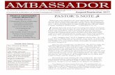 AMBASSADOR - unitedpresbyterianchurchnewton.orgunitedpresbyterianchurchnewton.org/wp-content/uploads/2013/10/... · Aug. Ministry Schedule Birthdays & Anniversaries 7 ... Personnel