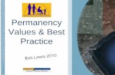 Permanency Values & Best Practice -  · PDF fileSelf Esteem. Behavior Management Survival ... character and negative intentions. - ... Permanency Values & Best Practice