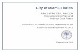 City of Miami, Florida Cost Allocation Plan.pdfCity of Miami, Florida Title 2 of the CFR, ... vice Board Bayfron t Cit Park ... Cod i Compliance I n formatio n echnology Park s an