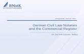 German Civil Law Notaries and the Commercial … Germany...Dr. Dominik Gassen | German Civil Law Notaries and the Commercial Register 14.07.2011 | Page 4 The German Civil Law Notary