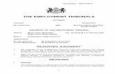 THE EMPLOYMENT TRIBUNALS · PDF fileTHE EMPLOYMENT TRIBUNALS ... tribunal whether a remedies hearing is required and whether a telephone ... 411 (NIRC) as to the meaning of
