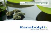 Analytical Testing Laboratory for Commercial Cannabis · PDF fileWith this method, the residual solvents are heated to further volatility, ... Kanabolytix is the cannabis testing division
