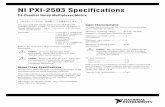 NI PXI-2503 Specifications (Multilingual) - MHz · PDF fileNI PXI-2503 Specifications 24-Channel Relay Multiplexer/Matrix This document lists specifications for the NI PXI-2503 multiplexer/matrix