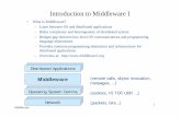 Introduction to Middleware I - University of Cambridge · PDF fileIntroduction to Middleware I ... It r•Pa Remote Procedure Call (RPC) ... (SOAP) – Lightweight protocol for sync/async