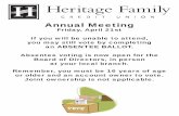 Annual Meeting -   · PDF fileAnnual Meeting Friday, ... Edward Ogorzalek • Member Since 1999 ... Reynolds & Sabotka Accounting • Served on the HFCU Allen