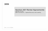 Section 467 Rental Agreements - American Bar · PDF fileSection 467 rental agreements defined as: Agreements, written or oral, which provide for the use of ... Aggregate rent in excess