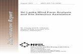 Sri Lanka Wind Farm Analysis and Site Selection … Lanka Wind Farm Analysis and Site Selection Assistance ... technology. This includes fuel-oil and diesel-fired thermal power generation