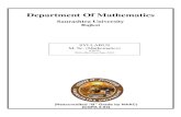 Department Of Mathematics - Saurashtra · PDF file“Functions of One Complex Variable ” by John B. Conway, ... refinement of the solution obtained by Gaussian ... Functional Analysis