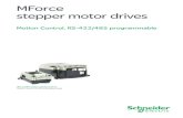 MForce stepper motor drives - · PDF fileThe communication interface is used to connect RS-422/485 for setup and programming purposes. A PC can be connected to the communication interface