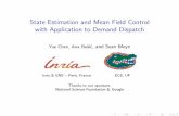 State estimation and Mean-Field Control with application to demand dispatch