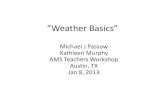Weather and Climate Basics -   · PDF file  Emits radio-wavelength signals and records echoes that detect clouds, precipitation, and