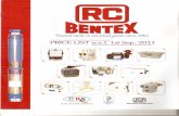 rcbentex.comrcbentex.com/brochure/Co Brochure.pdf25 to 35 HP TYPE SDB RC Bentex Semi Automatic Star Delta Starter Electrically Operated & 15 1-IP TYPE BSS RC Bentex Fully Automatic