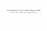 Poems for Speech Competitions - George David · PDF filePoems for Speech Competitions. 2 2 Hell The five-o’clock traffic jam leaves me paralyzed. Condensed on the four-lane superhighway