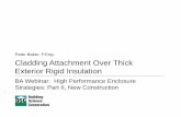 Cladding Attachment Over Thick Exterior Rigid · PDF fileCladding Attachment Over Thick Exterior Rigid Insulation Background Current Building Code does provide prescriptive means to