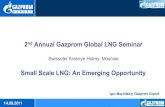 Small Scale LNG: An Emerging Opportunity - ООО … 2nd Annual Gazprom Global LNG Seminar Swissotel Krasnye Holmy, Moscow Small Scale LNG: An Emerging Opportunity Igor Maynitskiy,