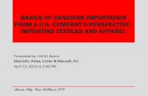 BASICS OF CANADIAN IMPORTATION FROM A U.S. … OF CANADIAN IMPORTATION FROM A U.S. COMPANY’S ... located across the United States and around the ... a non-resident importer is a