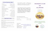 THE WOMAN’S CLUB OF ALLWOOD ALLWOOD MEETS · PDF file · 2013-10-12PRESIDENT DOROTHY GONDOLA 1ST VICE PRESIDENT BARBARA LEMLEY 2ND VICE PRESIDENT HELENA WISPELWEY SECRETARY ...