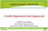 Credit Appraisal and Approval · PDF file · 2016-06-08Credit Appraisal and Approval ADFIAP Consulting ... to determine if it will meet its objectives . ... of credit risk in which