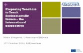 Preparing teachers to teach socioscientific issues - the ... · PDF fileand interpretation of data and the analysis ... the edible insects lesson plan ... to teach socioscientific