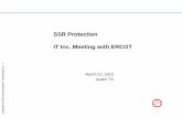 SSR Protection IT Inc. Meeting with ERCOT Control Remaining Life ... Rated-speed low-voltage short circuit test for final calibration ... OL3 Project SSR Protection IT Meeting with
