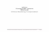 eGov Corporate Users Manual - Chinabank - · PDF fileeGov Corporate Users Manual ... Approve SSS Payment 67-69 ... Indicate the branch code and select the locator code from the drop