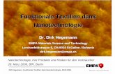 Funktionale Textilien dank Nanotechnologie - Startseite - · PDF file- textile properties are unaffected → medical textiles, ... Dyeing of plasma coatings on textile fabrics ...