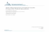 State Management of Federal Lands: Frequently … Management of Federal Lands: Frequently Asked Questions Congressional Research Service 3 What Is the Authority for the Federal Government