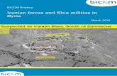 Iranian forces and Shia militias in Syria - bicom.org.uk · PDF file4 Iranian bases in Syria In addition to sponsoring Shia militias, Iran has also reportedly established between 10-13