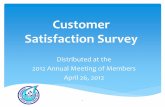Customer Satisfaction Survey - Community Water  · PDF fileCustomer Satisfaction Survey ... process Supports and drives changes to processes and services ... Next Steps 22 . 23