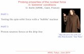 Testing the spin-orbit force with a ‘bubble’ nucleus · PDF fileARIS, Tokyo, June 2014 Probing properties of the nuclear force in ‘extreme’ conditions O. Sorlin (GANIL, Caen,