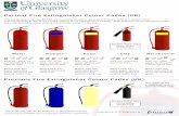 Current Fire Extinguisher Colour Codes (UK) extinguishers meeting BS EN3 are manufactured with a red body and have a band of a second colour covering between 5-10% of the surface relating