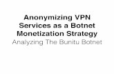 anonymizing vpn services as a botnet monetization strategy ... · PDF fileMonetization Strategy Analyzing The Bunitu Botnet. ... client registers them to C&C#1 ... anonymizing vpn