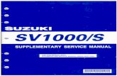 USETHE MANUAL WITH: SV1 OOOWSVIOQO SERVICE MANUAL · PDF fileUSETHE MANUAL WITH: SV1 OOOWSVIOQO SERVICE MANUAL (99500-39251 -WE) 0 FOREWORD ... REAR BRAKE HOSE ROUTING (For SV I OOOK5)