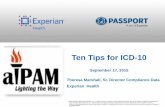 Ten Tips for ICD-10 - Welcome to aIPAMaipam.net/doc/10_Tips_for_ICD10.pdf · Ten Tips for ICD-10 ICD-9 ©2014 Experian Information Solutions, Inc. All rights reserved. 3 Experian