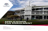 APPLICATION FOR ENROLMENT -   · PDF fileAPPLICATION FOR ENROLMENT Student Surname: Student Given Name: Applying to Enrol in Year Level: Commencing in Year: CONTACT