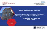 Health Technology for Tomorrow - NIHR DEC Oxford · PDF file · 2017-06-22Health Technology for Tomorrow Diagnostic Evidence Co-operative Oxford ... CIRRHOSIS MOST AT RISK OF DECOMPENSATION