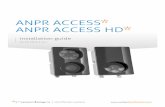 ANPR ACCESS ANPR ACCESS HD -  · PDF fileANPR ACCESS | INSTALLATION GUIDE Getting Started 5/36 2 GETTING STARTED 2.1 MOUNTING THE ANPR Determine how to mount the ANPR. Onto a