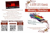 First Baptist Church of · PDF fileFirst Baptist Church of Englewood ... atmosphere in which women can exchange ideas, knowledge, views, ... An Usher is a doorkeeper who meets and