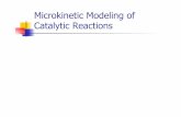 Microkinetic Modeling of Catalytic Reactions · PDF filemodeling ! Experimental kinetic study used to determine details in the mechanism - Problem: Different models may fit data equally