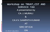 Workshop on TNVAT,CST AND SERVICE TAX - SIRC of ICAI · PDF fileWorkshop on TNVAT,CST AND SERVICE TAX ... ONLINE/BANK COUNTER APPEAL FEES AT RBI/TREASURY ONLINE ... to the E-Payment