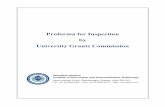 Proforma for Inspection by University Grants · PDF fileUniversity Grants Commission (UGC) Bahadur Shah Zafar Marg, New Delhi, Pin:110 002 ... (Details to be provided in Appendix I)