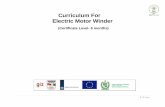 Curriculum For Electric Motor Windernavttc.org/downloads/curricula/VOC/Eelectric_Motor_Winder.pdf · Electric Motor Winder Curriculum Assessment………… ... LU-9 Familiar with