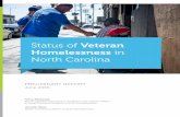 Status of Veteran Homelessness in North Carolina · PDF fileTrends in the Size of the Homeless Veteran Population ... including a presentation at the challenge 50-day midpoint. We