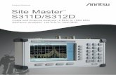 Product Brochure Site Master S311D/S312D -  · PDF fileProduct Brochure Site Master ... operation using the Return Loss and VSWR measurements. ... from 0 to 90 dB in 1 dB steps