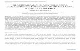 GEOCHEMICAL AND PALYNOLOGICAL EVALUATION OF LIMESTONE · PDF fileGEOCHEMICAL AND PALYNOLOGICAL EVALUATION OF LIMESTONE IN OHAFIA ... led to the installation of the Anambra Basin ...