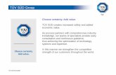TÜV SÜD Group - Zertifizierung SU… · • Training • Power supply • Fire protection • Construction quality TÜV SÜD Rail in co-operation with the TÜV SÜD Group, ... •