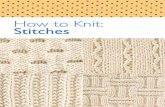 How to Knit: Stitches - · PDF fileHow to Knit: Stitches. ii Introduction 2 Knit & Purl StitcheS 4 texture StitcheS 22 rib StitcheS 35 ... Row 2 K1, * p1, k1, p7, k1, p1, k1; rep from