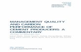 MANAGEMENT QUALITY AND CARBON PERFORMANCE OF CEMENT · PDF file · 2018-01-31AND CARBON PERFORMANCE OF CEMENT PRODUCERS: A ... The association between management quality and carbon